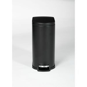 Pattumiera curva in acciaio inossidabile da 10 litri con pedale, secchio interno rimovibile, maniglia con scanalatura per il trasporto, coperchio e bidone per rifiuti di alta qualità - Product Image 3