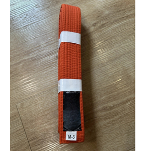 <b>Orange</b> Karate Belt M-3 Size Double Wrap Martial Arts Uniform Belt - Product Image 1