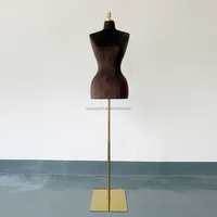 Mannequin Pinnacle Nigeria pour femme, buste demi-corps, grandes hanches, taille fille, pour tenues féminines, avec support doré
