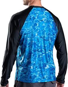 Camisa de Pesca Unisex de Manga Larga con Estampado de Agua Azul, UPF 50, Impermeable, Transpirable, de Secado Rápido, Poliéster, para Adultos - Product Image 5