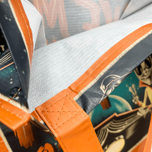 Sac de shopping fonctionnel en plastique personnalisé, non tissé, en PP, fabriqué au Vietnam, avec fermeture éclair recyclée en RPET - Product Image 4