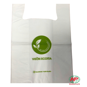 Strong Thank You Flexo Printed <b>Biodegradable</b> HDPE Disposable Carry Bags for Grocery and Retail Store Use - Product Image 1