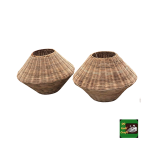 Pantalla de lámpara de ratán tejida a mano, cubierta colgante vintage de mimbre para iluminación decorativa de comedor, cocina, bar, Vietnam - Product Image 1