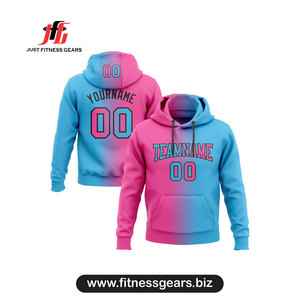 Sweat-shirt à capuche rouge et bleu, impression numérique, nom et numéro d'équipe personnalisés, coupe classique, molleton décontracté pour l'hiver - Product Image 6