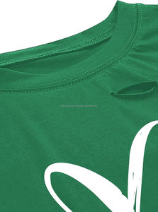 เสื้อครอปท็อปผู้หญิงทรงหลวม แขนสั้น ลุคย้อนยุค ปี 2025 ผ้าระบายอากาศ ล้างสีแบบดิสเทรส สไตล์สตรีทแวร์ ขายส่ง ผลิตที่เมืองเซียลกอต - Product Image 2