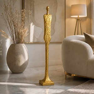 Jaffs Exports Gold Plated Aluminium Figurative Sculpture Tabletop Artistic Modern Design Handmade Eco-Friendly <b>Figure</b> Decor for - Product Image 1