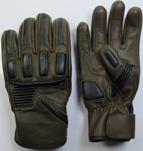Gants de moto en cuir marron unisexes de haute qualité - Imperméables, respirants, compatibles écran tactile, doigts entiers, pour la conduite - Product Image 3