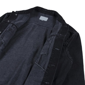 Veste en jean vintage pour homme, bleu rétro, fermeture éclair, manches, col montant, poches poitrine, résistante aux déchirures, pour homme 2026 - Product Image 2