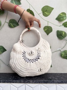ออกแบบใหม่โครเชต์ฤดูร้อนชายหาดฟางกระเป๋าBohemian Tote Handmadeออกแบบใหม่ผู้หญิงกระเป๋าสไตล์หญ้าทะเลกระเป๋าสแควร์ - Product Image 3