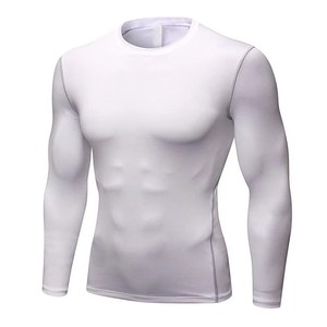 เสื้อแรชการ์ดผู้ชาย/ผู้หญิงรุ่นใหม่ สีพื้น ระบายอากาศได้ดี ผลิตจากผ้าสแปนเด็กซ์/โพลีเอสเตอร์ แห้งเร็ว ปรับขนาดได้ - Product Image 2