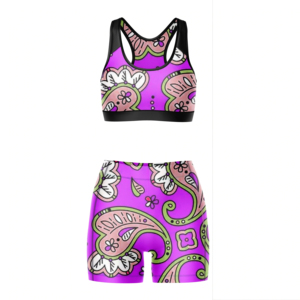Ensemble de sport pour femme, ensemble de yoga, haut court dos nageur à encolure dégagée, short taille mi-haute, respirant, en Spandex/Nylon, couleur unie, grande taille - Product Image 6