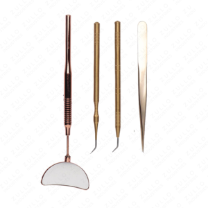 Pinzas de Acero Inoxidable para Pestañas al por Mayor, con Logotipo Personalizado, Herramientas para Extensión de Pestañas de Volumen y Aislamiento, Kit de Marca Privada - Product Image 4