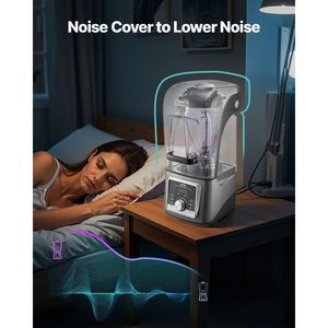 Licuadora Profesional de 1400W y 135 oz para Smoothies, Procesamiento de Alimentos Multifuncional, Motor Potente - Licuadora Profesional de 1400W y 135 oz - Product Image 3