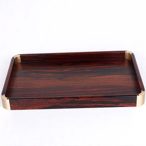 Plateau de service en bois massif de luxe, idéal pour le thé, le café et les aliments – Nouveauté très prisée - Product Image 3