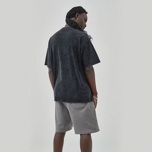 Custom Printing Acid <b>Wash</b> Cotton T-shirt for Men Loose Fit Classic Tees Hot Selling Streetwear Lightweight Oversized T-Shirts - Product Image 4