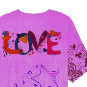 T-shirt graphique Y2K pour femme, coupe slim à épaules tombantes, col rond, imprimé étoiles, écoresponsable - Product Image 4