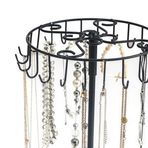Espositore Girevole Nero per Collane e Bracciali, Elegante Organizzatore a Forma di Albero per Gioielli - Product Image 5