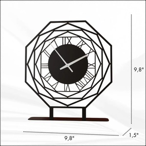 White Tabletop <b>Clock</b> Decorative Timepiece Perfect For Home Office Bedroom And Modern Desk Decor Wholesale From India - Product Image 4