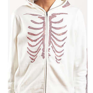 Nouveau Hoodie SKULL Homme 2026 le plus vendu, entièrement zippé, en tissu satiné doux et unique, idéal pour le printemps, couleur unie, décontracté - Product Image 2