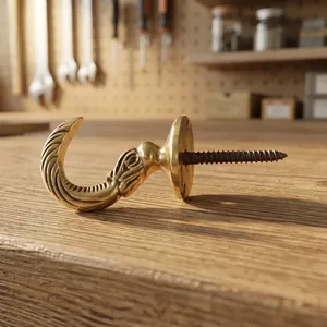 Most Selling Solid Brass Wall Mounted <b>Curtain</b> <b>Hook</b> for Living Room Bedroom Hotel and Home Decoration Available For Sale - Product Image 6