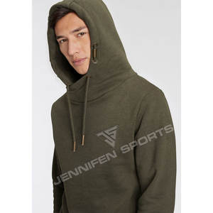 เสื้อฮู้ดดี้ผู้ชายแบบ unisex สำหรับฤดูหนาว ขายส่ง พร้อมเชือกผูก ปรับแต่งพิมพ์ลายปักโลโก้ ผ้าฝ้ายระบายอากาศได้ดี - Product Image 2