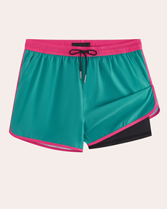 Shorts de sport 2-en-1 personnalisés pour hommes, double couche, premium, pour la course et la gym, avec doublure intérieure de compression, tissu à séchage rapide - Product Image 5