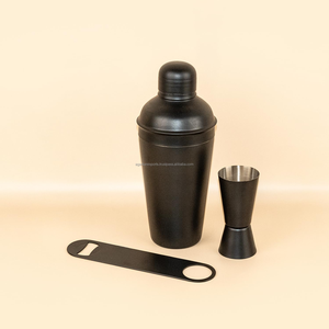 Ensemble de bar économique en acier inoxydable 3 pièces, shaker à cocktail 500 ml, doseur 30/60 ml, ouvre-bouteille pour offrir en cadeau - Product Image 1