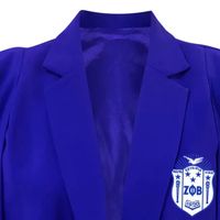 Zeta Phi Beta Pelerin Blazer Kadın Kraliyet Mavisi Açık Ön Ceket Zarif Kız Öğrenci Yurdu Yunan Giysisi Şık Ofis Modası Kaban