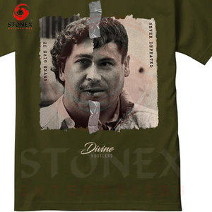 เสื้อยืดผู้ชายผ้าฝ้าย 100% 300 GSM ออกแบบโลโก้ตามสั่ง เสื้อยืดลายกราฟิกน้ำหนักมากสำหรับผู้ชาย สกรีนลายเสื้อยืด - Product Image 5