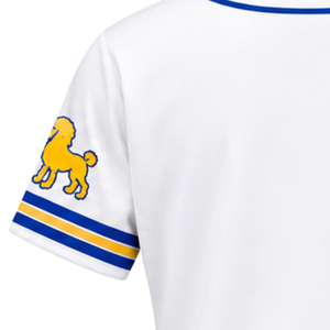 Maillot de baseball personnalisé pour femmes Sigma Gamma Rho, chemise de sport à manches courtes boutonnée, style décontracté streetwear, vente en gros - Product Image 6
