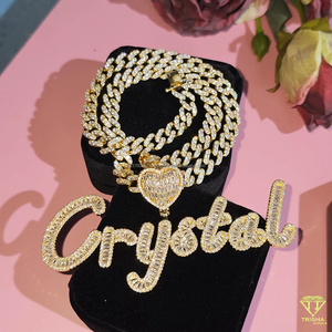 Hip Hop Personalized <b>Name</b> Necklace Iced Out Script Pendant Bling <b>Chain</b> Jewelry For Women Men - Product Image 5