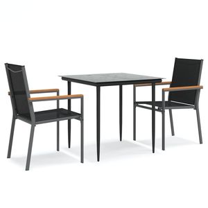 Conjunto de Comedor para Jardín en Negro - Product Image 2