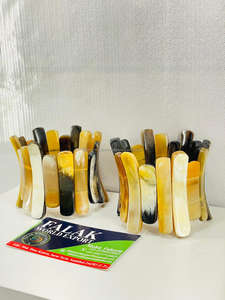 Venta al por mayor de joyería Faison, brazalete de mano en espiral, brazalete de cuerno de búfalo de lujo, brazalete de cuerno natural de Falak World Export - Product Image 3