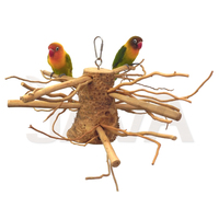 Perchoir pour oiseaux en racine de bambou de haute qualité, écologique, durable, provenant d'Indonésie, taille S