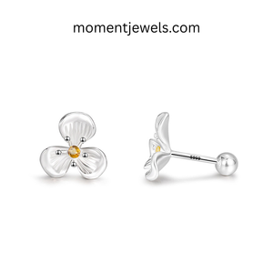 925 Sterling <b>Silver</b> Flower Ear <b>Studs</b> for Women Fashion Rhinestone Inlay Floral Earrings Sparkling <b>Silver</b> <b>Stud</b> Earrings - Product Image 1