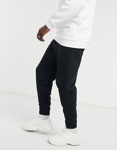 Pantalon de survêtement noir pour homme, taille élastique, poches latérales, décontracté, en coton mi-lourd, pour l'automne - Product Image 2