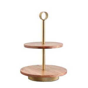 New Two Tier Silver Cake <b>Stand</b> Handle Elegant Metal Eco-Friendly Non-Toxic Dessert Display Tray Parties Weddings Home Decor Food - Product Image 2