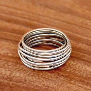 Bague minimaliste en argent 925, fil géométrique, unisexe, pour tous les jours - Product Image 2