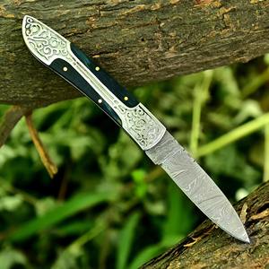 Cuchillos plegables con función de apertura rápida, hoja y mango de acero pulido, ideales para camping y tareas diarias. - Product Image 2