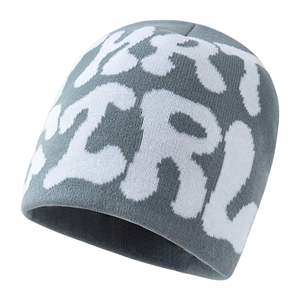 Gorros de Punto Acrílicos/Algodón con Puño Acanalado, Logotipo Jacquard Personalizado OEM/ODM, Sublimados, de Secado Rápido, Transpirables, con Lazos de Puntos para Invierno - Product Image 2