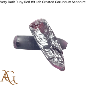 Rojo rubí muy oscuro # 9 bolas de zafiro de corindón cultivado en laboratorio, sintético, de fusión por llama, gema simulada para corte lapidario - Product Image 3
