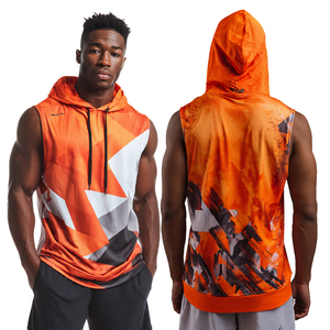 Chaleco Deportivo de Punto con Capucha para Mujer, Sin Mangas, con Bolsillos, para Gimnasio y Entrenamiento Muscular - Product Image 1