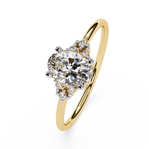 Discover Beauty Ethical Luxury Handcrafted 10K Gold Brilliant Lab Diamond IGI Certified Trendy Daily Unisex <b>Ring</b> Made Be - Product Image 3