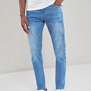 Jeans personnalisés pour hommes de qualité supérieure, pantalon en denim délavé, design tendance uni et droit, parfait pour les garçons, streetwear décontracté - Product Image 4