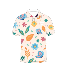 เสื้อโปโลผู้ชายพิมพ์ลายผีเสื้อลายดอกไม้ลำลองแขนสั้นฤดูร้อนสีครีมหลากสีลายธรรมชาติเสื้อยืดกอล์ฟ - Product Image 4