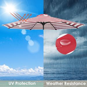 Copertura di Ricambio per Ombrellone da Patio 8FT, Accessorio Personalizzabile per Arredamento Esterno - Product Image 3