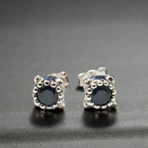 Argent 925 Big Round Stud Earpin Design Jewelry Wholesale Factory en Thaïlande - Product Image 1