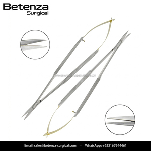 Ensemble d'instruments de microchirurgie ophtalmique TC Castroviejo 5 pièces : ciseaux, porte-aiguille, micro-pinces pour chirurgie oculaire - Product Image 4