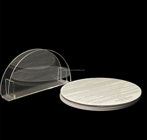 2025 Trendy Premium Lucite acrílico redondo Bencher Set que incluye 8 Benchers Base, Ideal para regalos Judaica al por mayor - Product Image 3