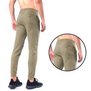 Men's High Elastic Waist Canvas <b>Trousers</b> Casual Winter Warm Outdoor Sports Breathable Quick Dry Eco-Friendly 100% Cotton - Product Image 3
